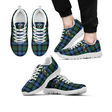 MacRae Hunting Ancient Tartan Sneakers with Family Crest