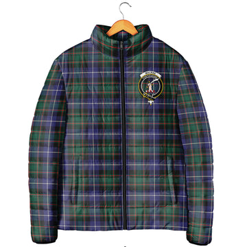 MacRae Hunting Modern Tartan Padded Jacket with Family Crest