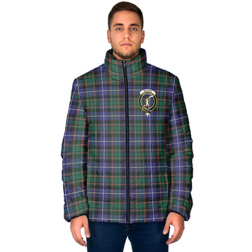MacRae Hunting Modern Tartan Padded Jacket with Family Crest