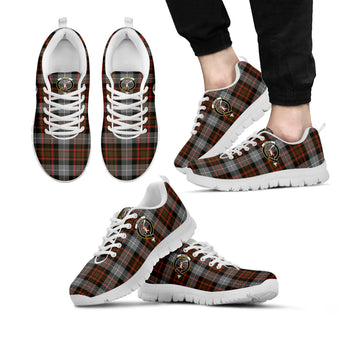 MacRae Hunting Weathered Tartan Sneakers with Family Crest