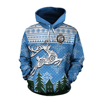 MacRae (McRae) Clan Christmas Cotton Hoodie Celtic Reindeer Style
