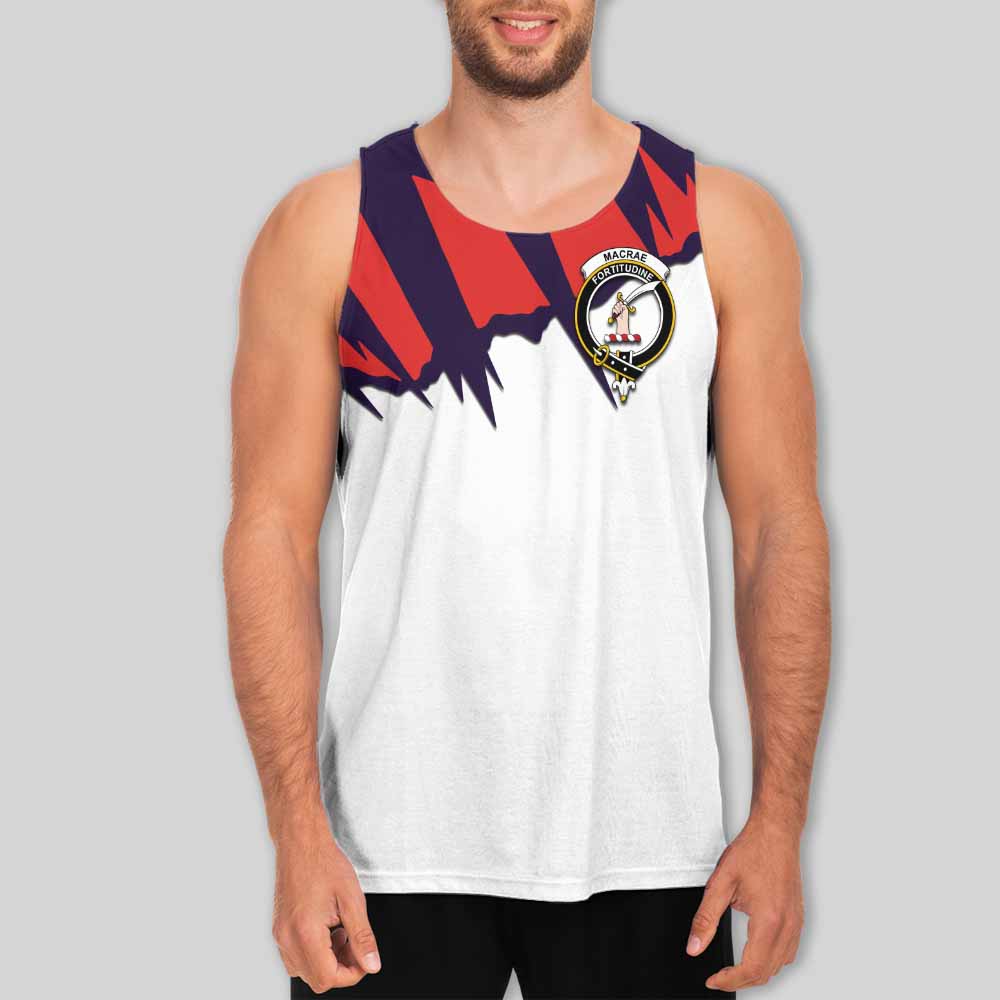 Tartan Vibes Clothing MacRae (McRae) Clan Crest Men's Tank Top with Retro Sport Style