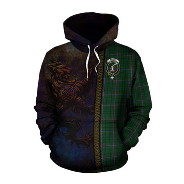 MacRae (McRae) Tartan Family Crest Cotton Hoodie Alba Gu Brath Be Brave Lion Ancient Style