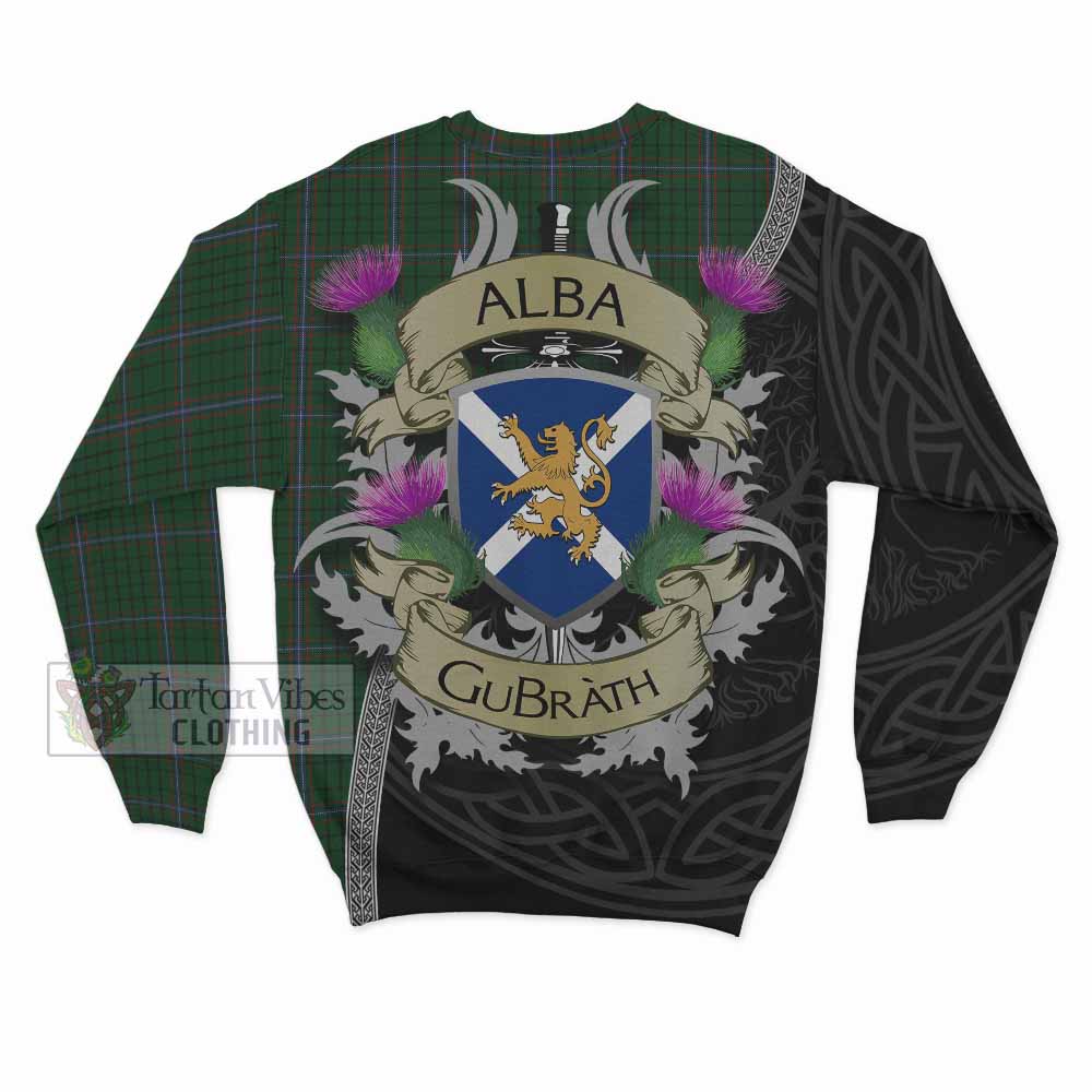 Tartan Vibes Clothing MacRae (McRae) Tartan Family Crest Sweatshirt Lion Rampant Royal Thistle Shield Celtic Inspired
