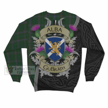 Tartan Vibes Clothing MacRae (McRae) Tartan Family Crest Sweatshirt Lion Rampant Royal Thistle Shield Celtic Inspired