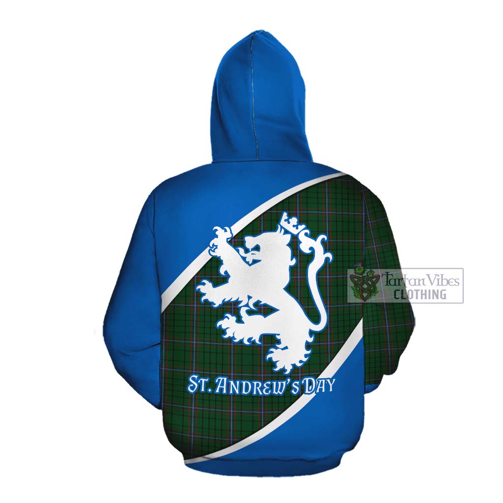 Tartan Vibes Clothing MacRae (McRae) Family Crest Tartan Cotton Hoodie Celebrate Saint Andrew's Day in Style