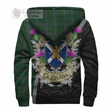 MacRae (McRae) Tartan Family Crest Sherpa Hoodie Lion Rampant Royal Thistle Shield Celtic Inspired