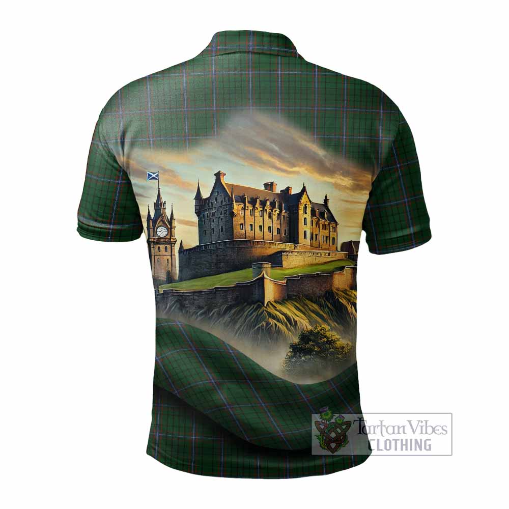 Tartan Vibes Clothing MacRae (McRae) Tartan Family Crest Polo Shirt with Scottish Ancient Castle Stype