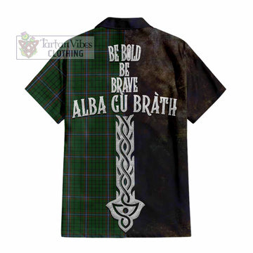 MacRae (McRae) Tartan Family Crest Hawaiian Shirt Alba Gu Brath Be Brave Lion Ancient Style