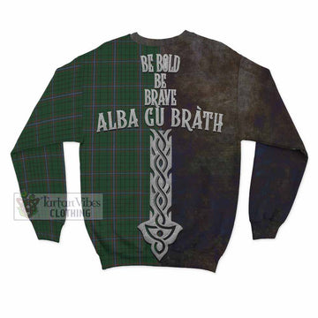 MacRae (McRae) Tartan Family Crest Sweatshirt Alba Gu Brath Be Brave Lion Ancient Style