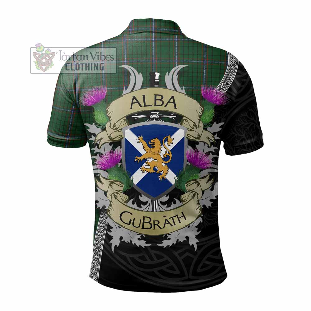Tartan Vibes Clothing MacRae (McRae) Tartan Family Crest Polo Shirt Lion Rampant Royal Thistle Shield Celtic Inspired