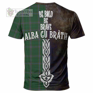 MacRae (McRae) Tartan Family Crest T-Shirt Alba Gu Brath Be Brave Lion Ancient Style