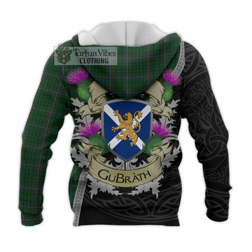MacRae (McRae) Tartan Family Crest Knitted Hoodie Lion Rampant Royal Thistle Shield Celtic Inspired