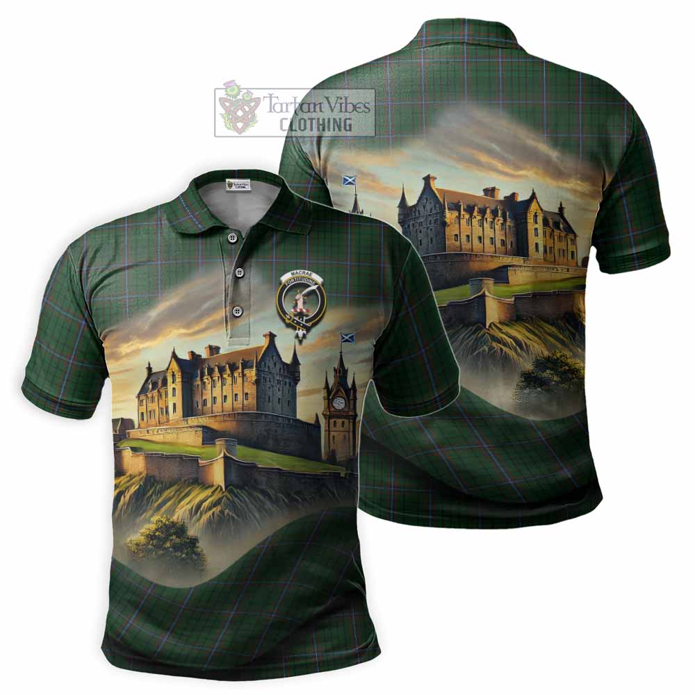 Tartan Vibes Clothing MacRae (McRae) Tartan Family Crest Polo Shirt with Scottish Ancient Castle Stype