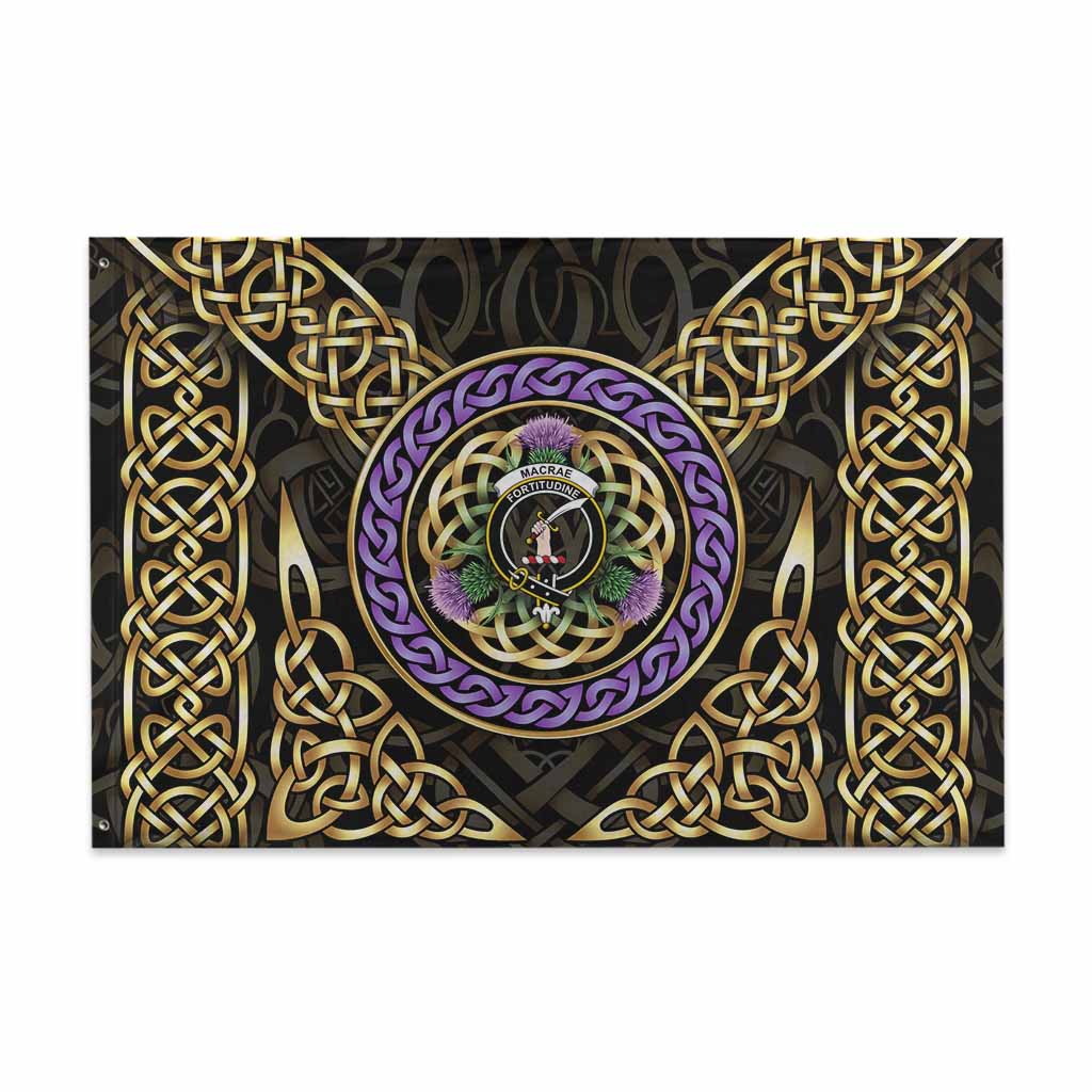 MacRae (McRae) Clan Crest House Flag Celtic Scottish Thistle 48*72 inch (120*180 cm) - Tartan Vibes Clothing