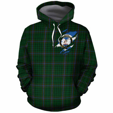 MacRae (McRae) Clan Crest In Me Tartan Cotton Hoodie Scotland Flag Style
