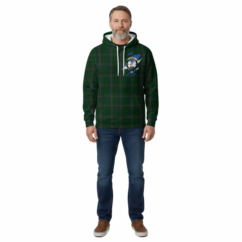 MacRae (McRae) Clan Crest In Me Tartan Cotton Hoodie Scotland Flag Style