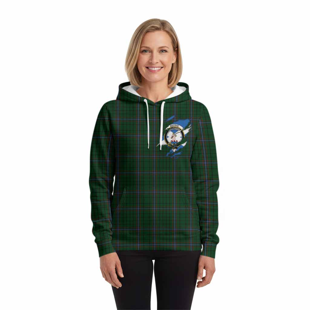 MacRae (McRae) Clan Crest In Me Tartan Hoodie Scotland Flag Style
