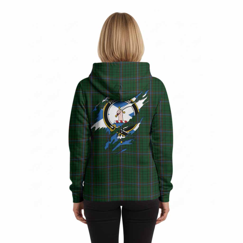 MacRae (McRae) Clan Crest In Me Tartan Hoodie Scotland Flag Style