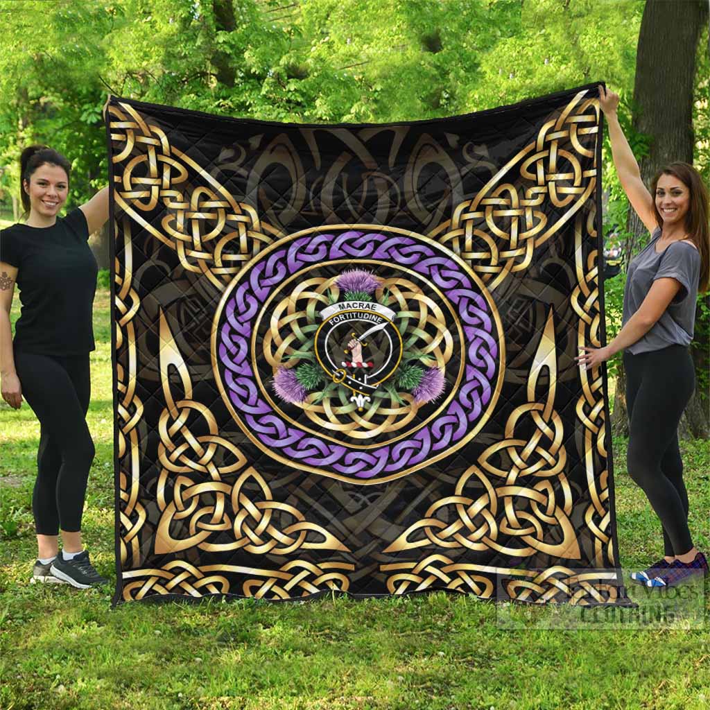 MacRae (McRae) Clan Crest Premium Quilt Celtic Scottish Thistle