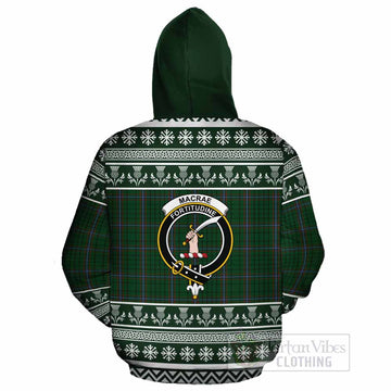 MacRae (McRae) Clan Tartan Christmas Cotton Hoodie with Family Crest