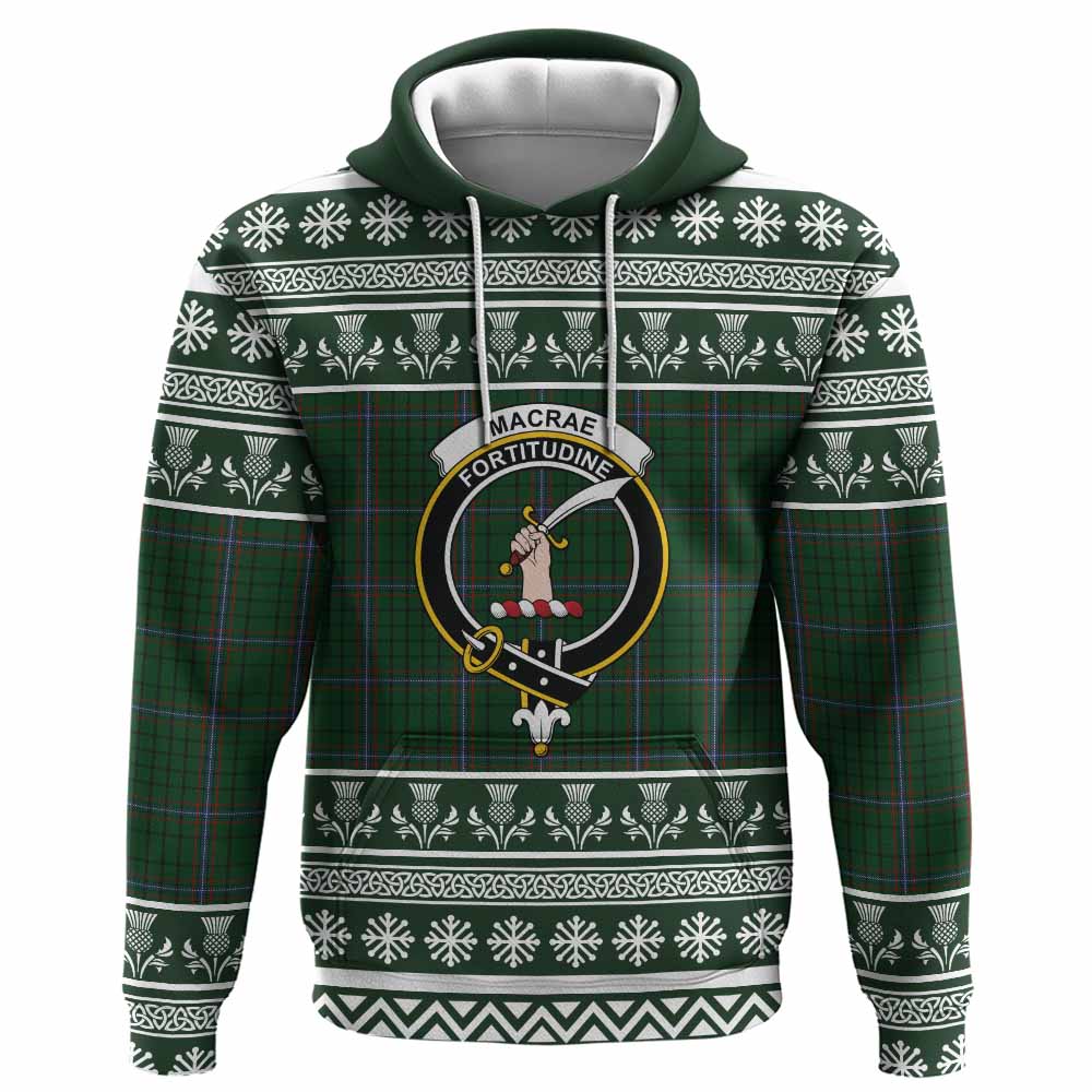 MacRae (McRae) Clan Tartan Christmas Hoodie with Family Crest - Tartan Vibes Clothing