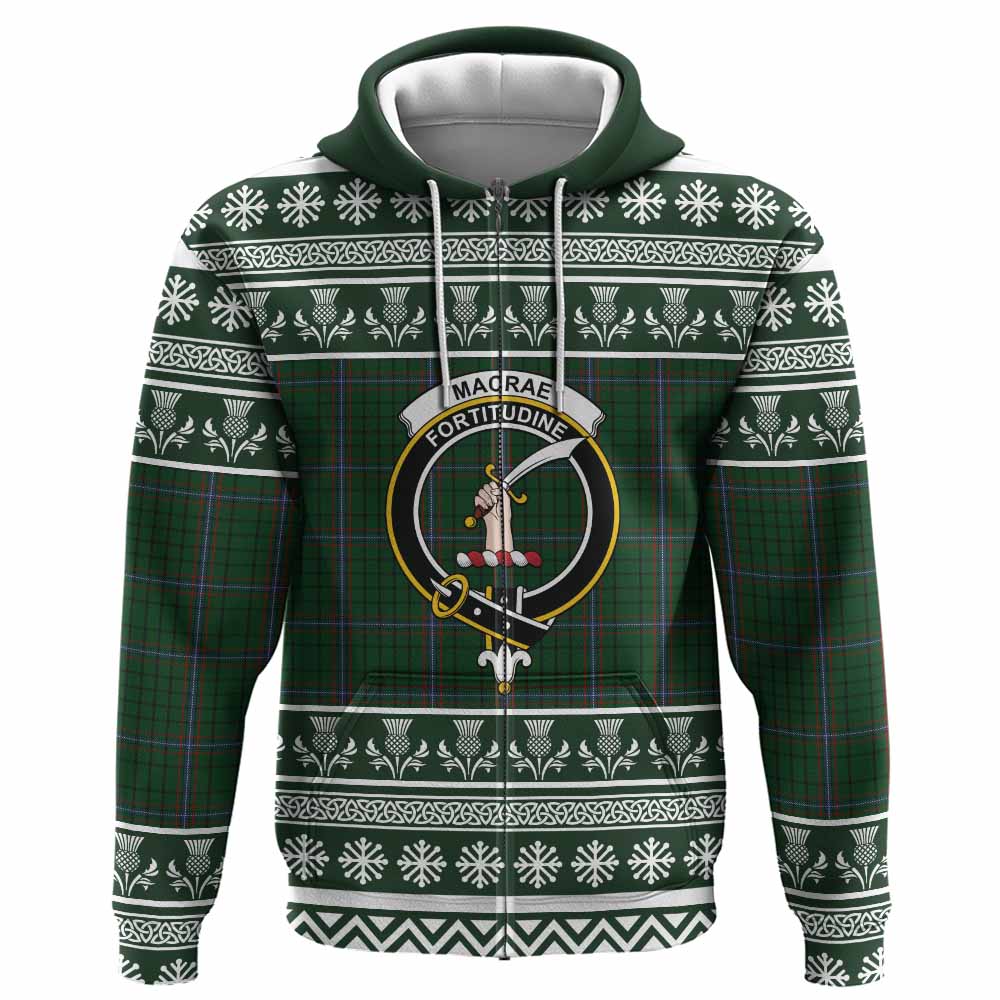MacRae (McRae) Clan Tartan Christmas Hoodie with Family Crest - Tartan Vibes Clothing
