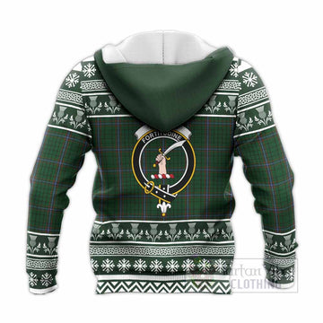 MacRae (McRae) Clan Tartan Christmas Knitted Hoodie with Family Crest