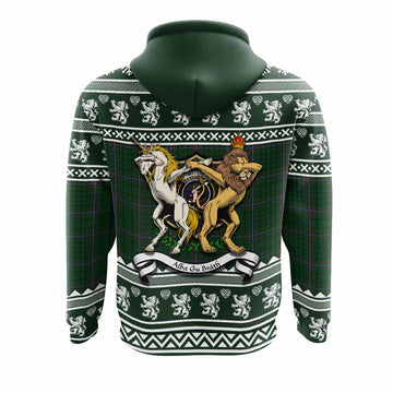 MacRae (McRae) Clan Tartan Crest Christmas Hoodie Coat of Arms Funny Style