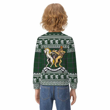 MacRae (McRae) Clan Tartan Crest Christmas Kid Ugly Sweatshirt Coat of Arms Funny Style