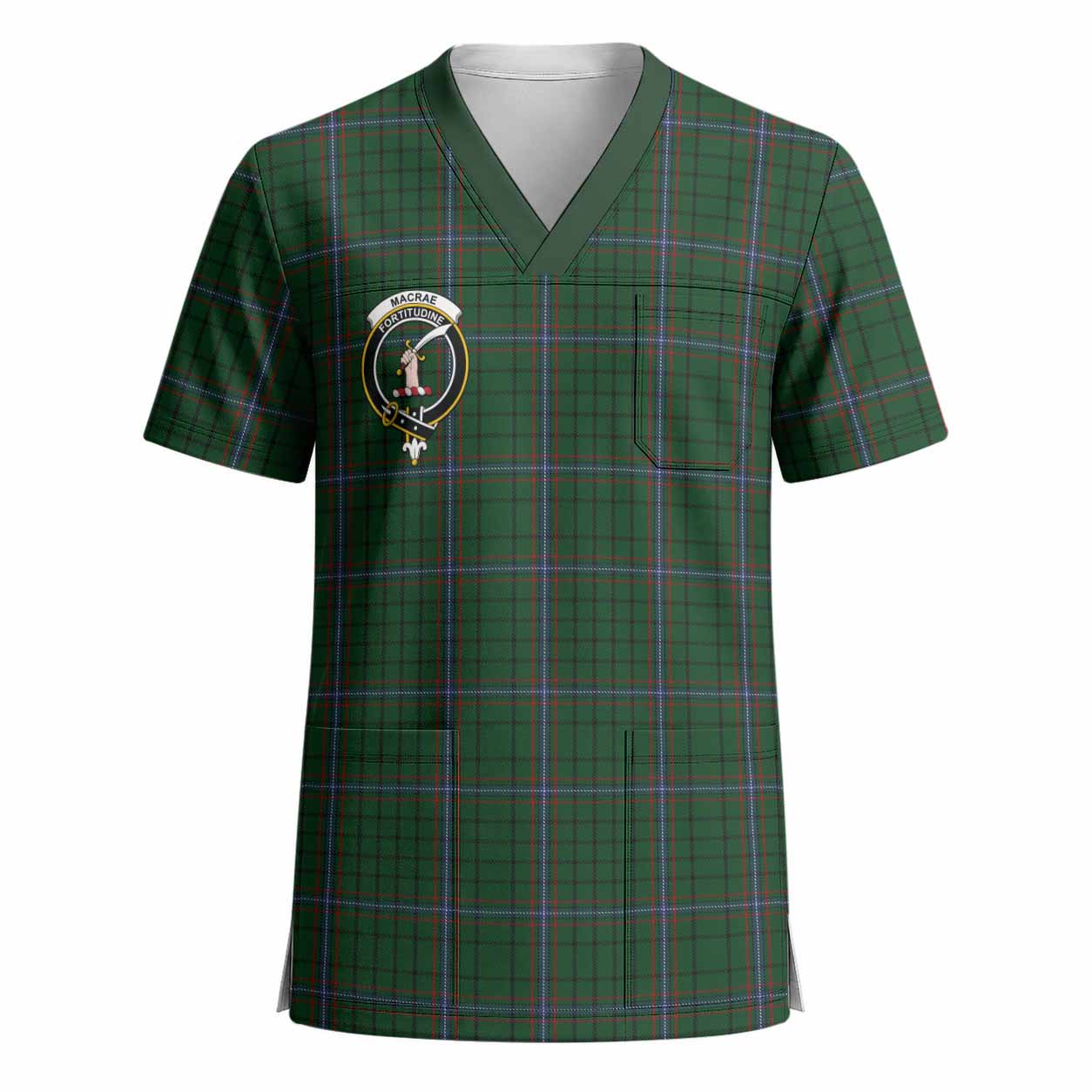 MacRae (McRae) Crest Tartan Scrub Top - Tartan Vibes Clothing