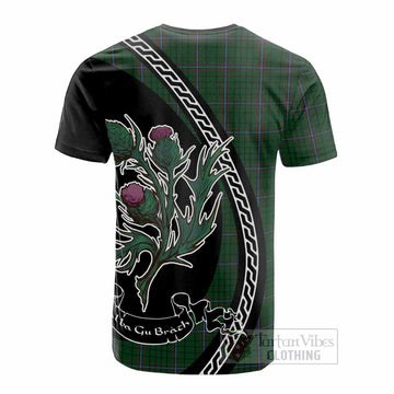 MacRae (McRae) Family Crest Tartan Cotton T-shirt Alba Thistle Inspired