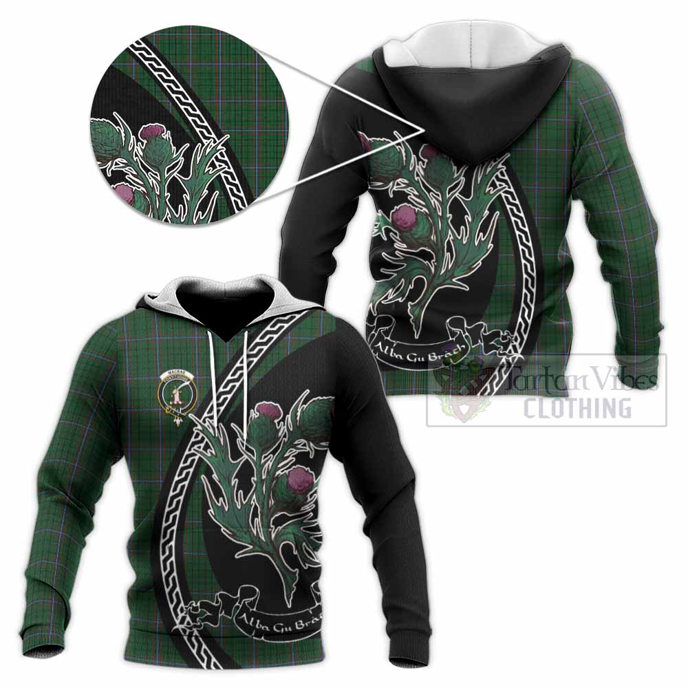 MacRae (McRae) Family Crest Tartan Knitted Hoodie Alba Thistle Inspired - Tartan Vibes Clothing