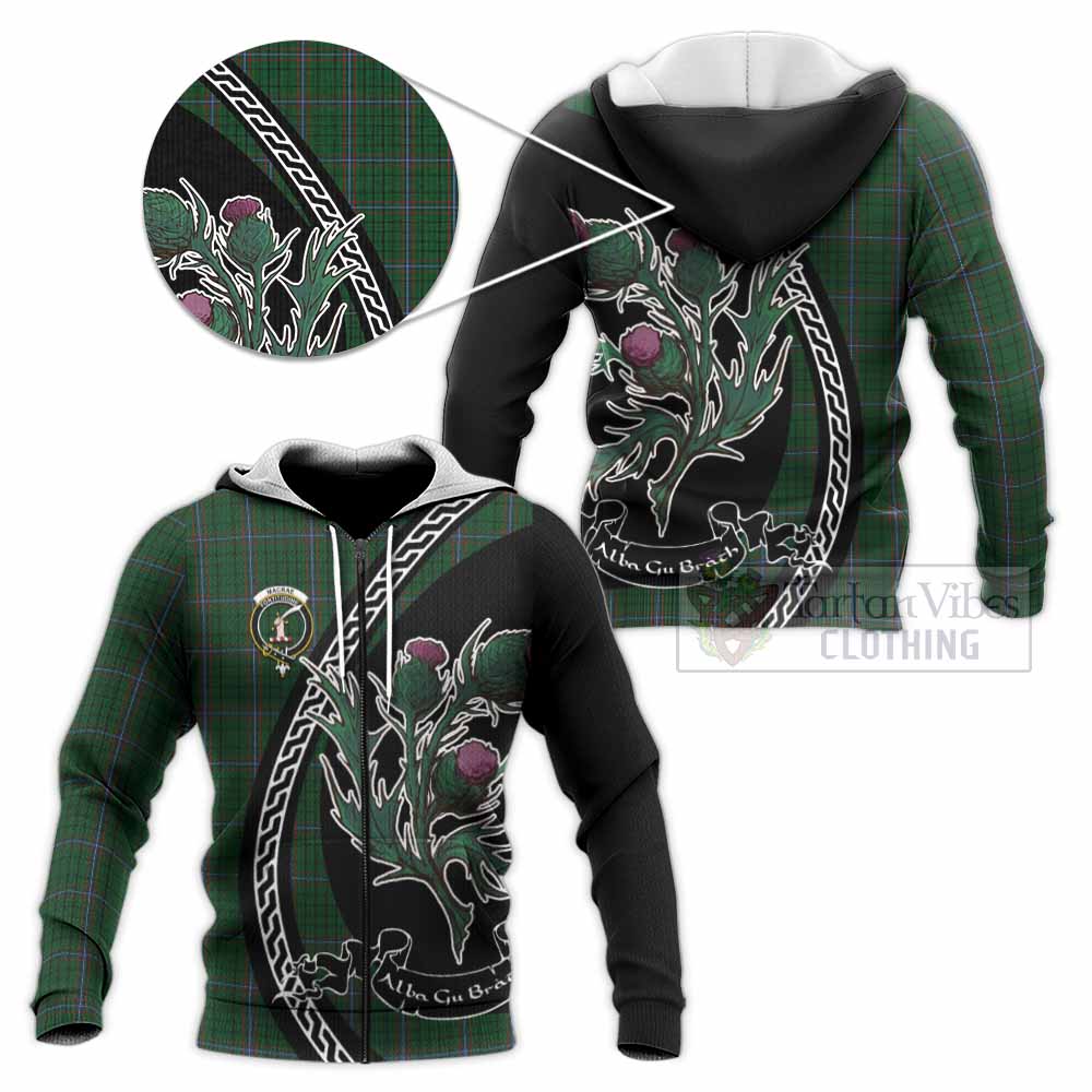 MacRae (McRae) Family Crest Tartan Knitted Hoodie Alba Thistle Inspired - Tartan Vibes Clothing