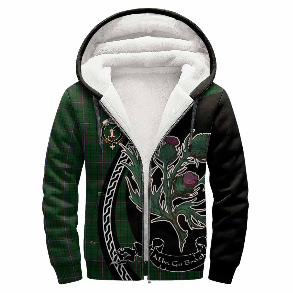 MacRae (McRae) Family Crest Tartan Sherpa Hoodie Alba Thistle Inspired - Tartan Vibes Clothing