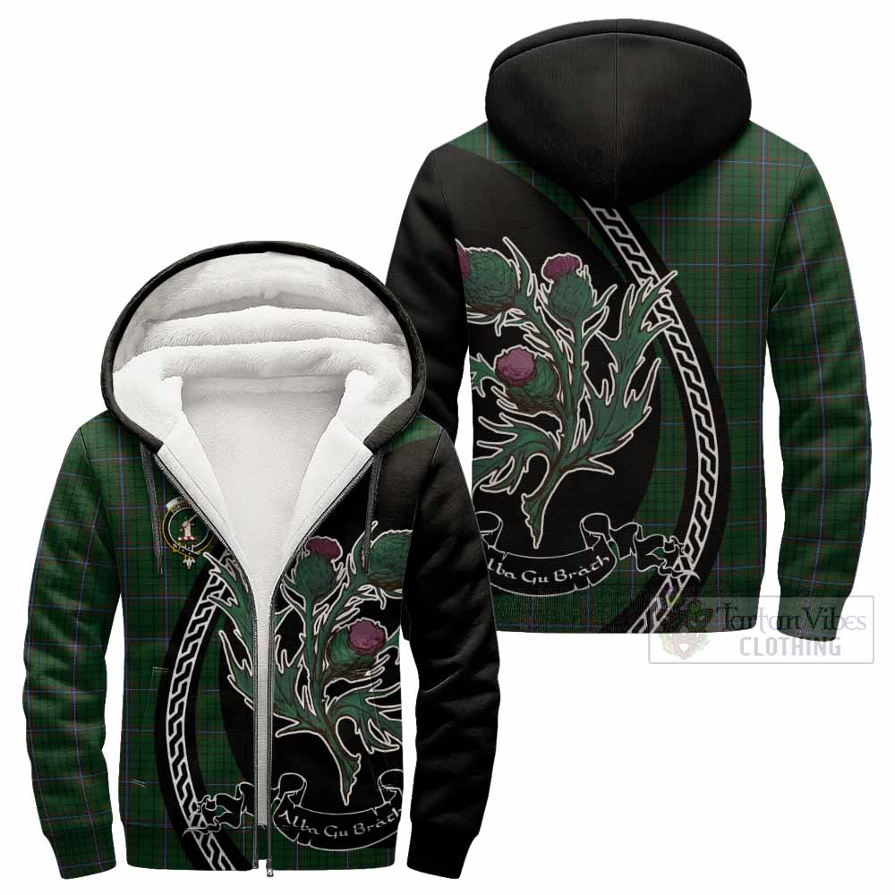 MacRae (McRae) Family Crest Tartan Sherpa Hoodie Alba Thistle Inspired - Tartan Vibes Clothing