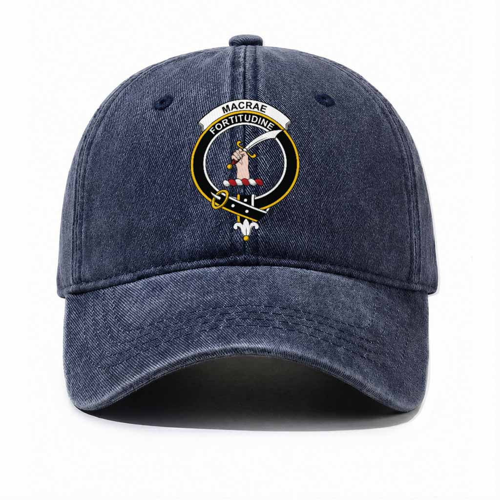 MacRae (McRae) Scottish Clan Crest Washed Baseball Cap
