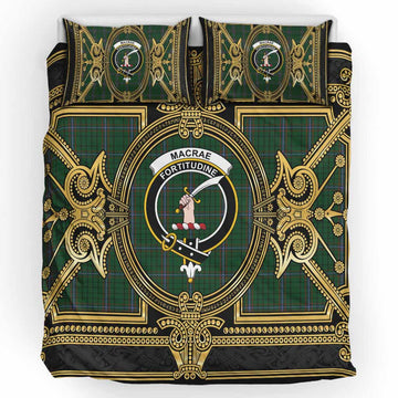 MacRae (McRae) Scottish Tartan Crest Bedding Set Royal Stylized