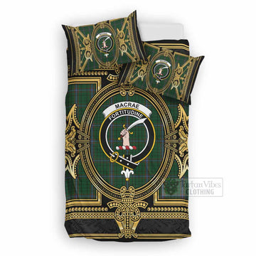 MacRae (McRae) Scottish Tartan Crest Bedding Set Royal Stylized