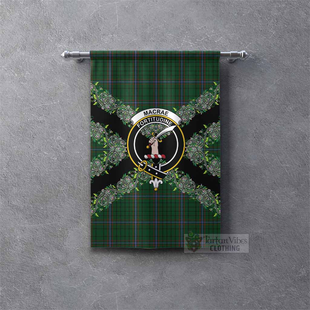MacRae (McRae) Scottish Tartan Crest Gonfalon Thistle Celtic Knotwork Heritage Art