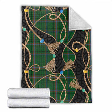 MacRae (McRae) Scottish Tartan Twisted Ropes Stylized Blanket X-Large 59 x 79 inches 150 x 200 cm - Tartan Vibes Clothing
