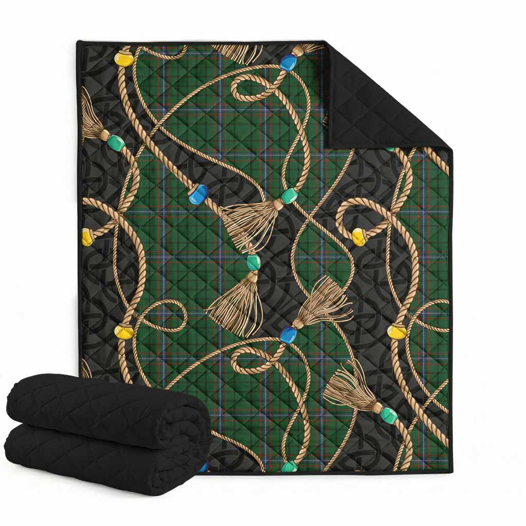 MacRae (McRae) Scottish Tartan Twisted Ropes Stylized Premium Quilt Super King Quilt 91" x 110" - Tartan Vibes Clothing