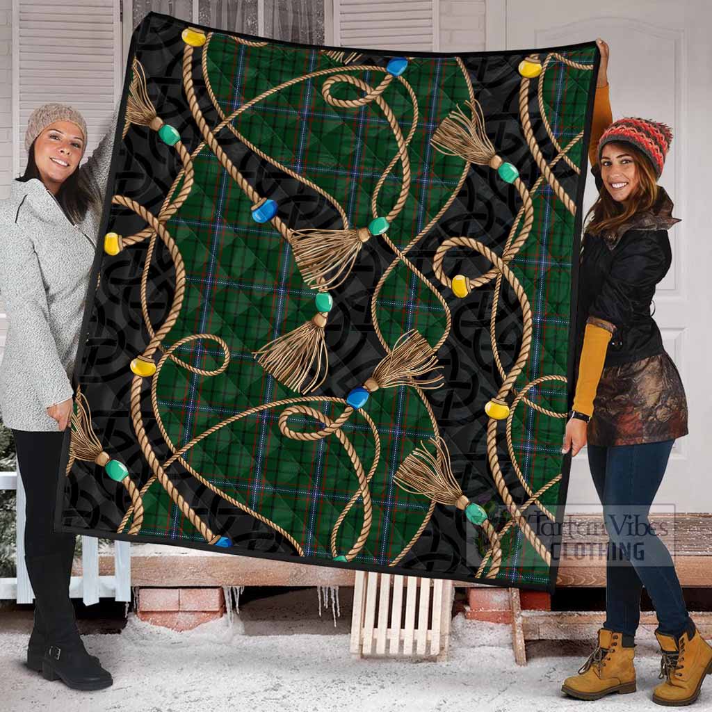 MacRae (McRae) Scottish Tartan Twisted Ropes Stylized Premium Quilt - Tartan Vibes Clothing