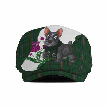 MacRae (McRae) Scottish Terrier Tartan Flat Cap, Jeff Cap Thistle Heritage Art