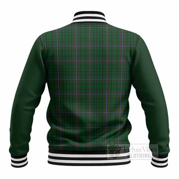 MacRae (McRae) Tartan Accent Baseball Jacket with Family Crest