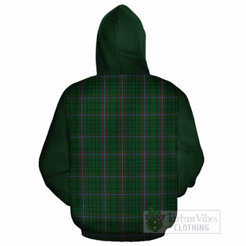 MacRae (McRae) Tartan Accent Cotton Hoodie with Family Crest