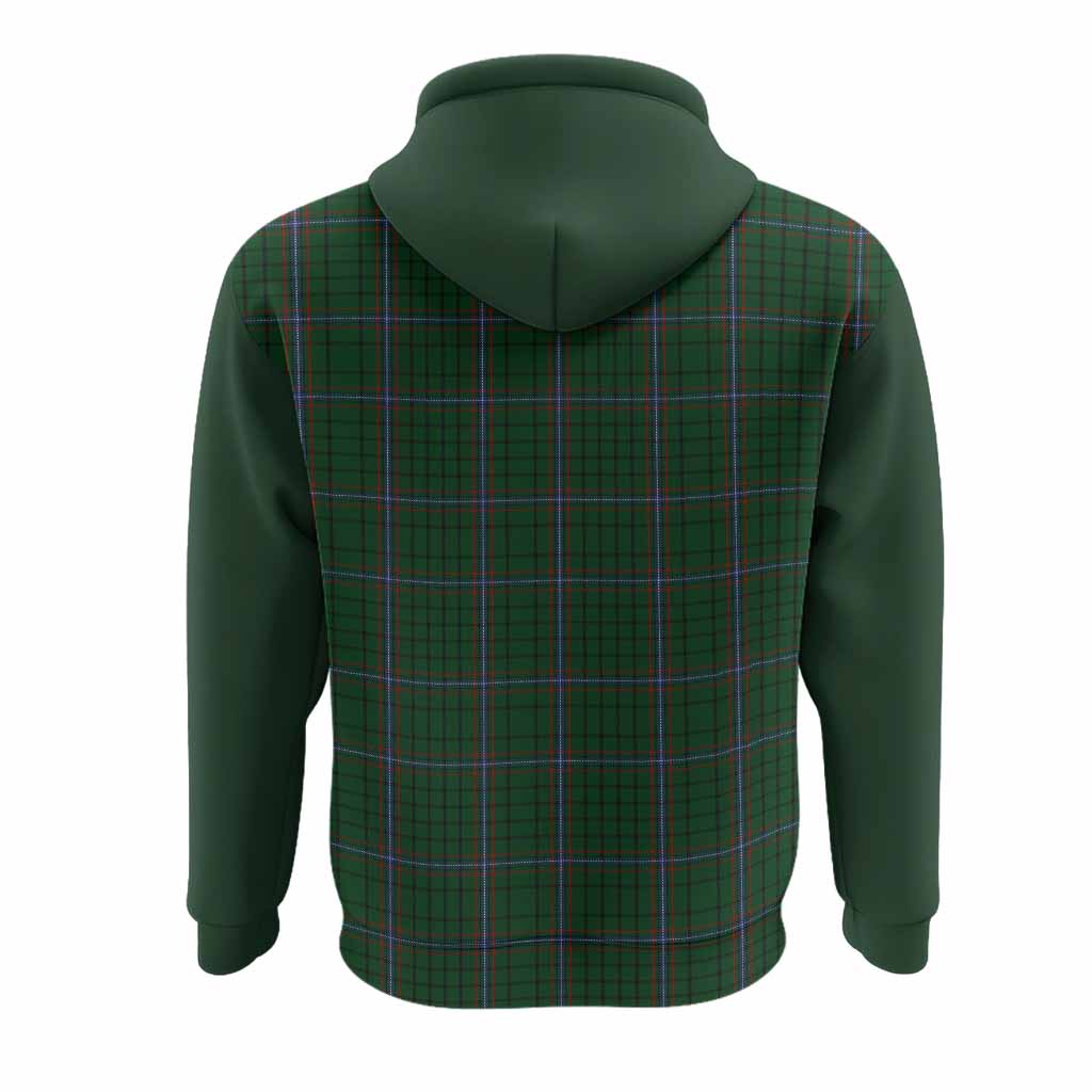 MacRae (McRae) Tartan Accent Hoodie with Family Crest