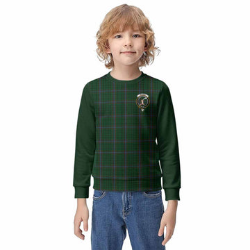 MacRae (McRae) Tartan Accent Kid Knitted Sweatshirt with Family Crest