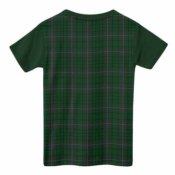 MacRae (McRae) Tartan Accent Kid T-shirt with Family Crest