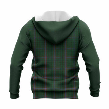 MacRae (McRae) Tartan Accent Knitted Hoodie with Family Crest